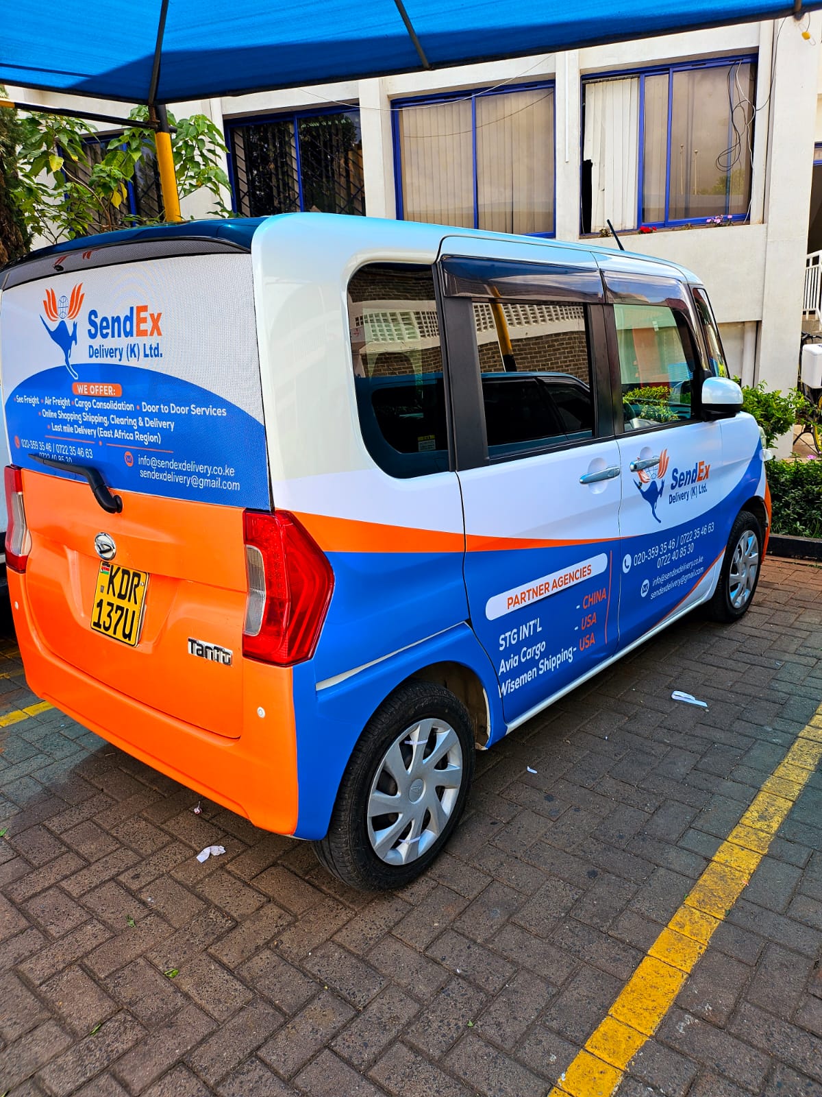 SendEx delivery van with full vehicle wrap
